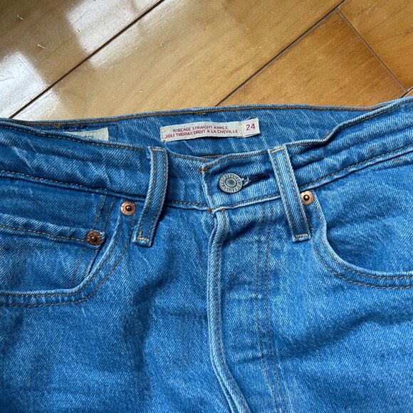 levi's ribcage straight ankle size 24 - Picture 2 of 2